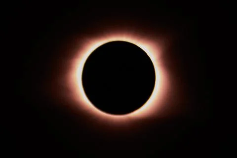 Total eclipse of the sun in a solar eclipse Stock Photos