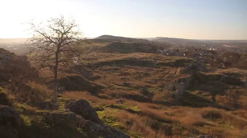 The total frame. Hilly terrain. The sun. Russia. 스톡 동영상 69856923