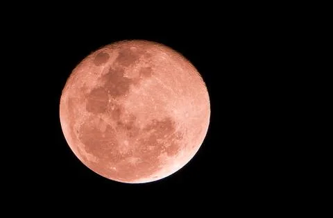 Total lunar eclipse 2018 /Half Moon Background / The Moon is an astronomical Fotos Stock