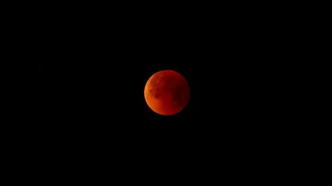 Total Lunar Eclipse 2018 Super Blue Blood Moon Stock Footage 85607889
