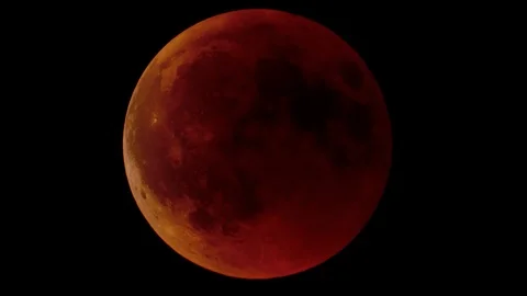 Total Lunar Eclipse 2018 Timelapse With Phase From Bloodmoon To Normal Moon 4K Stock Footage 93240160