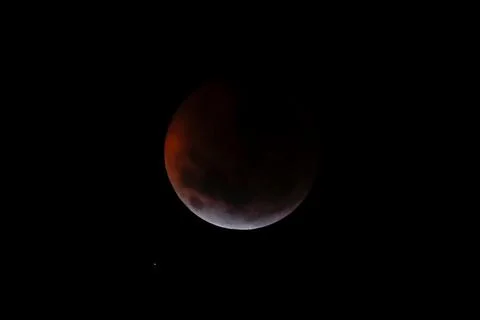 Total lunar eclipse in Argentina, Buenos Aires - 20 Jan 2019 Stock Photos