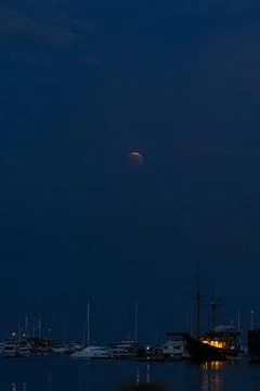 Total lunar eclipse in Bali, Denpasar, Indonesia - 03 Mar 2026 Stock Photos