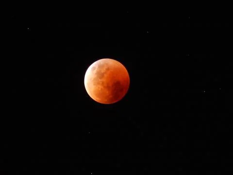 Total Lunar Eclipse - Blood Moon Fotos Stock