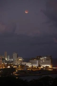Total lunar eclipse in Cuba, Havana - 03 Mar 2026 Stock Photos