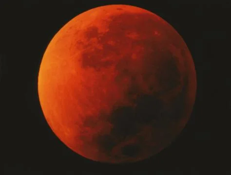 Total lunar eclipse in Italy on January 21, 2000 Foto stock