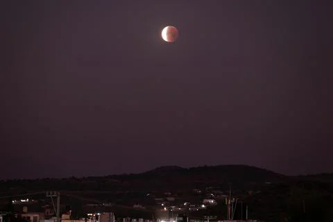 Total lunar eclipse in Mexico, Pachuca - 03 Mar 2026 Stock Photos