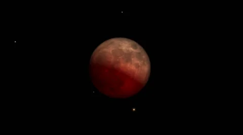 Total Lunar Eclipse of the Moon Stock Footage 55313609
