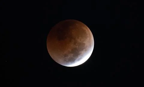 Total Lunar Eclipse. The Moon is seen during a total lunar Stock Photos