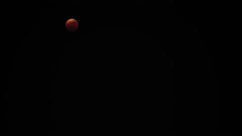 Total Lunar Eclipse at the peak Stock Footage 221287504