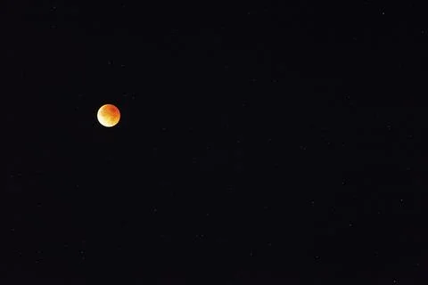 Total Lunar Eclipse September 2015 Blood Moon Supermoon Stock Photos