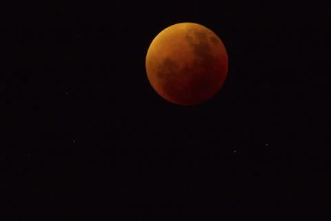 Total Lunar Eclipse September 2015 Blood Moon Supermoon Stock Photos