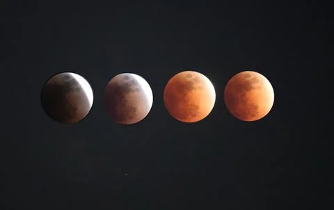 Total lunar eclipse in South Korea, Goyang - 03 Mar 2026 Stock Photos