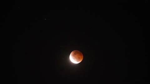 Total Lunar Eclipse Super Blood Moon Time Lapse May 26, 2021 Stock Footage 154720914