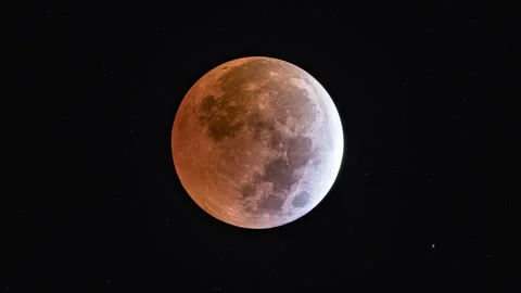 Total Lunar Eclipse - Time Lapse Stock Footage 304236567