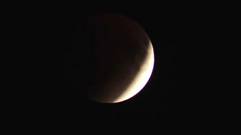 Total Lunar Eclipse Timelapse of the Blood Moon Stock Footage 316787478