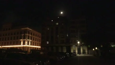 Total lunar eclipse turns the sky red and dazzles Cuba with a spectacular "Blood Stock Footage 330067664