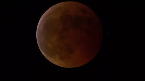 Total Lunar Eclipse: Uranus Occultation Stock Footage 331979835