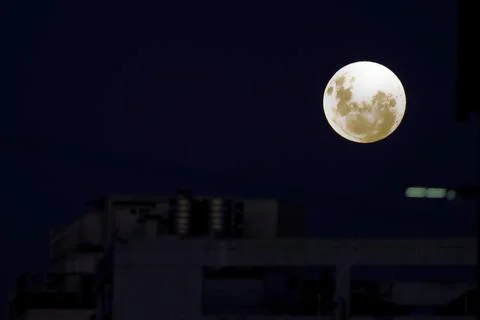 Total moon eclipse in Argentina, Buenos Aires - 20 Jan 2019 Stock Photos