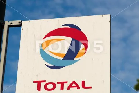 Total oil station Stock Photos