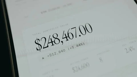 Total Portfolio Value is decreasing Stock-Footage 332933112