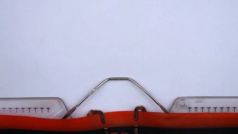 Total quarantine - phrase printed on an old typewriter in red letters, close up. Stock Footage 126509630