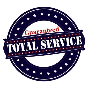 Total service guaranteed Stock Illustration