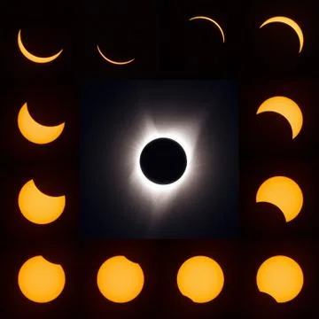 Total solar eclipse 2017 Stock Photos