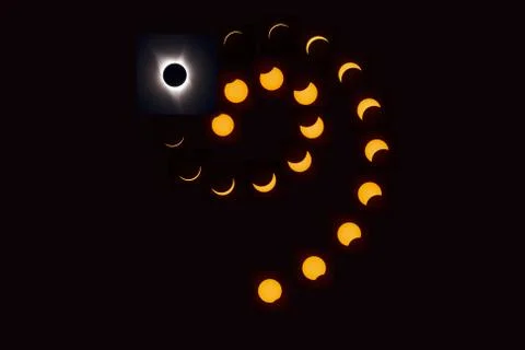 Total solar eclipse 2017 Stock Photos