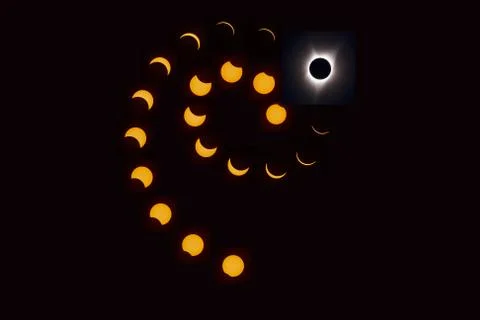 Total solar eclipse 2017 Stock Photos