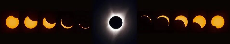 Total solar eclipse 2017 Stock Photos