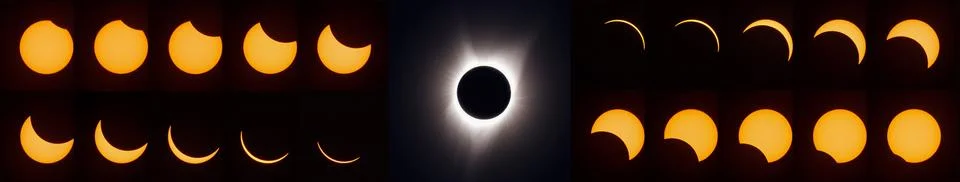Total solar eclipse 2017 Stock Photos
