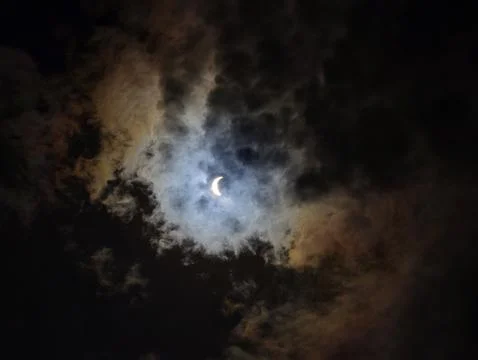 Total Solar Eclipse 2024 Stock Photos
