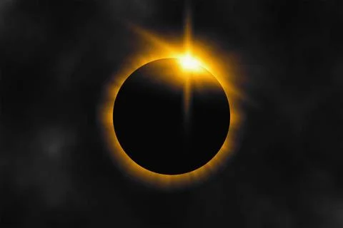 Total Solar Eclipse 2024 Total Solar Eclipse 2024, Astronomical Phenomenon... Stock Photos