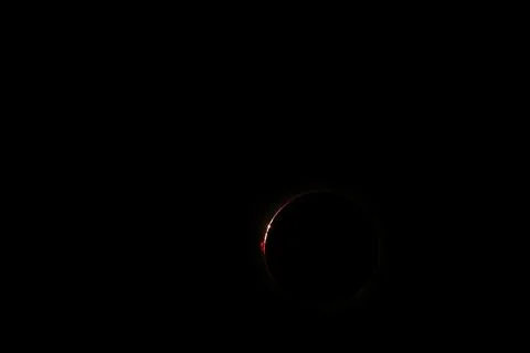 Total solar eclipse 2026 over Aragon region in Spain Stock Photos