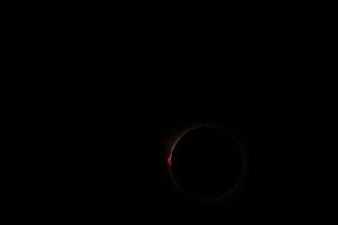 Total solar eclipse 2026 over Aragon region in Spain Stock Photos