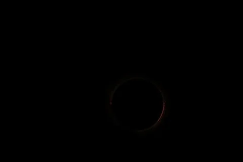 Total solar eclipse 2026 over Aragon region in Spain Stock Photos