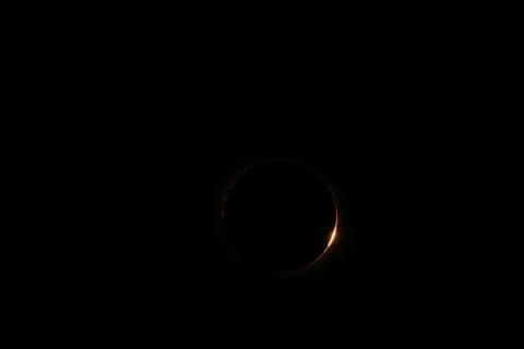 Total solar eclipse 2026 over Aragon region in Spain Stock Photos