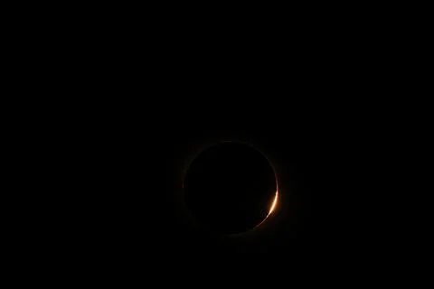 Total solar eclipse 2026 over Aragon region in Spain Stock Photos