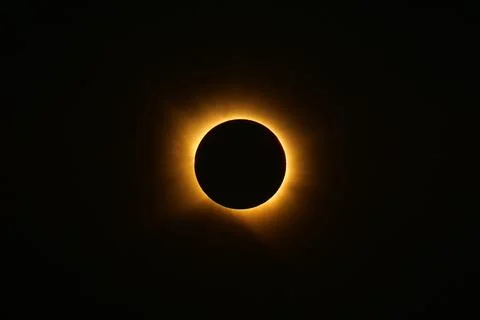 Total Solar Eclipse 2026 in Zaragoza Stock Photos