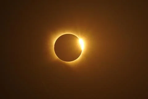 Total Solar Eclipse 2026 in Zaragoza Stock Photos