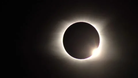 Total Solar Eclipse: 3rd contact Stock Footage
