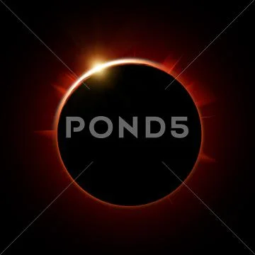 Total solar eclipse - abstract science illustration Stock Illustration