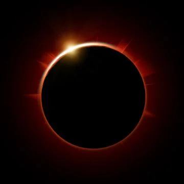 Total solar eclipse - abstract science illustration Stock Illustration