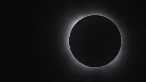 Total solar eclipse against black sky Video stock 290915082