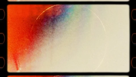 Total solar eclipse animation with vintage film effect Stock Footage 345984377