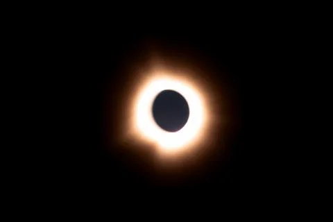 Total solar eclipse on April 8, 2024, captured from Carbondale, Illinois Stock Photos
