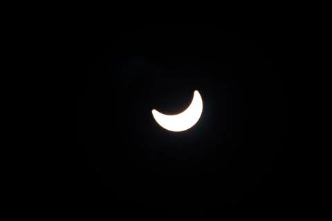 Total solar eclipse on April 8, 2024, captured from Carbondale, Illinois Stock Photos