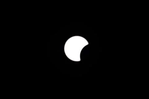 Total solar eclipse on April 8, 2024, captured from Carbondale, Illinois Stock Photos