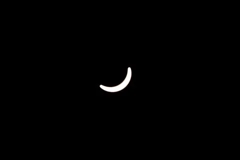 Total solar eclipse on April 8, 2024, captured from Carbondale, Illinois Stock Photos